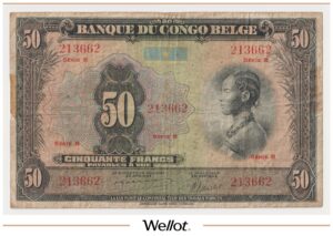 50 Франков ND (1941-1952) Бельгийское Конго