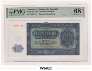 100 Марок 1948 Германия ГДР PMG 68 EPQ UNC