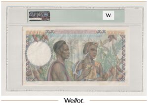 5000 Франков 1950 Французская Западная Африка PMG 62 UNC
