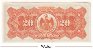 20 Песо 1913 Мексика Чихуахуа UNC-