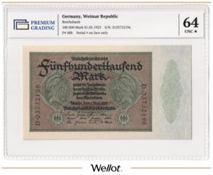 500000 Марок 1923 Германия PG 64+ UNC